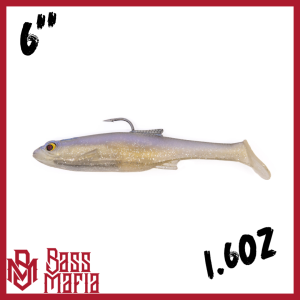 BM – 6″ Loaded Daingerous Swimbait – 16oz Shallow Runner – Black Back Shad