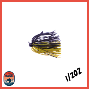 1/2oz Tungsten Resin Football Jig – Green Pumpkin Black