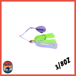 3/8oz Tungsten Colorado Spinnerbait – White Chartreuse