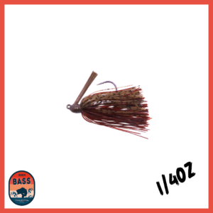 1/4oz Tungsten Swim Jig – Dark Pumpkin Brown