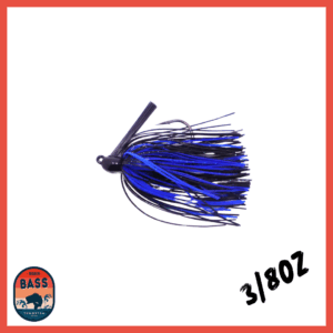 3/8oz Tungsten Swim Jig – Black and Blue