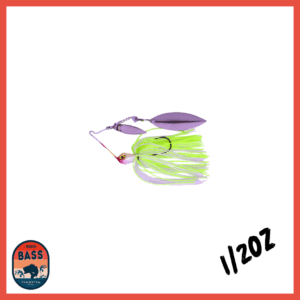 1/2oz Tungsten Twin Willow Spinnerbait – White Chartreuse